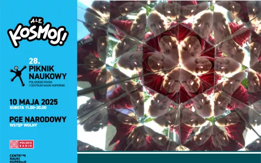 Plakat promujący 28. Piknik Naukowy w Warszawie. C strefa Kultowych Eksperymentów. 