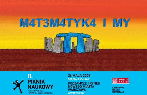 Plakat promujący 11. Piknik Naukowy w Warszawie