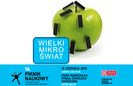 Plakat promujący 14. Piknik Naukowy w Warszawie