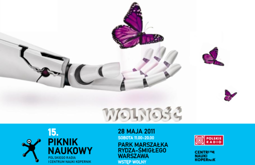 Plakat promujący 15. Piknik Naukowy w Warszawie