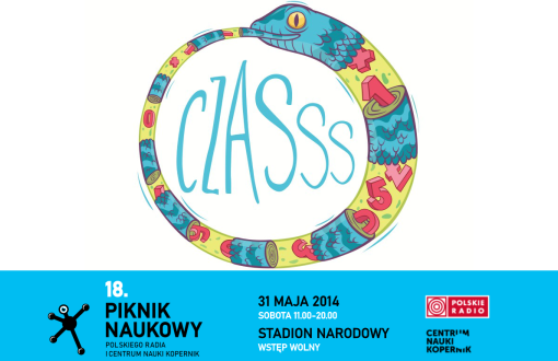 Plakat promujący 18. Piknik Naukowy w Warszawie