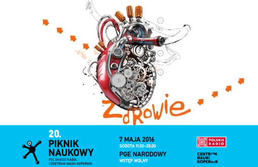 Plakat promujący 20. Piknik Naukowy w Warszawie