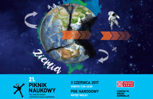 Plakat promujący 21. Piknik Naukowy w Warszawie