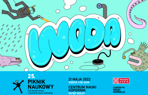 Plakat promujący 25. Piknik Naukowy w Warszawie